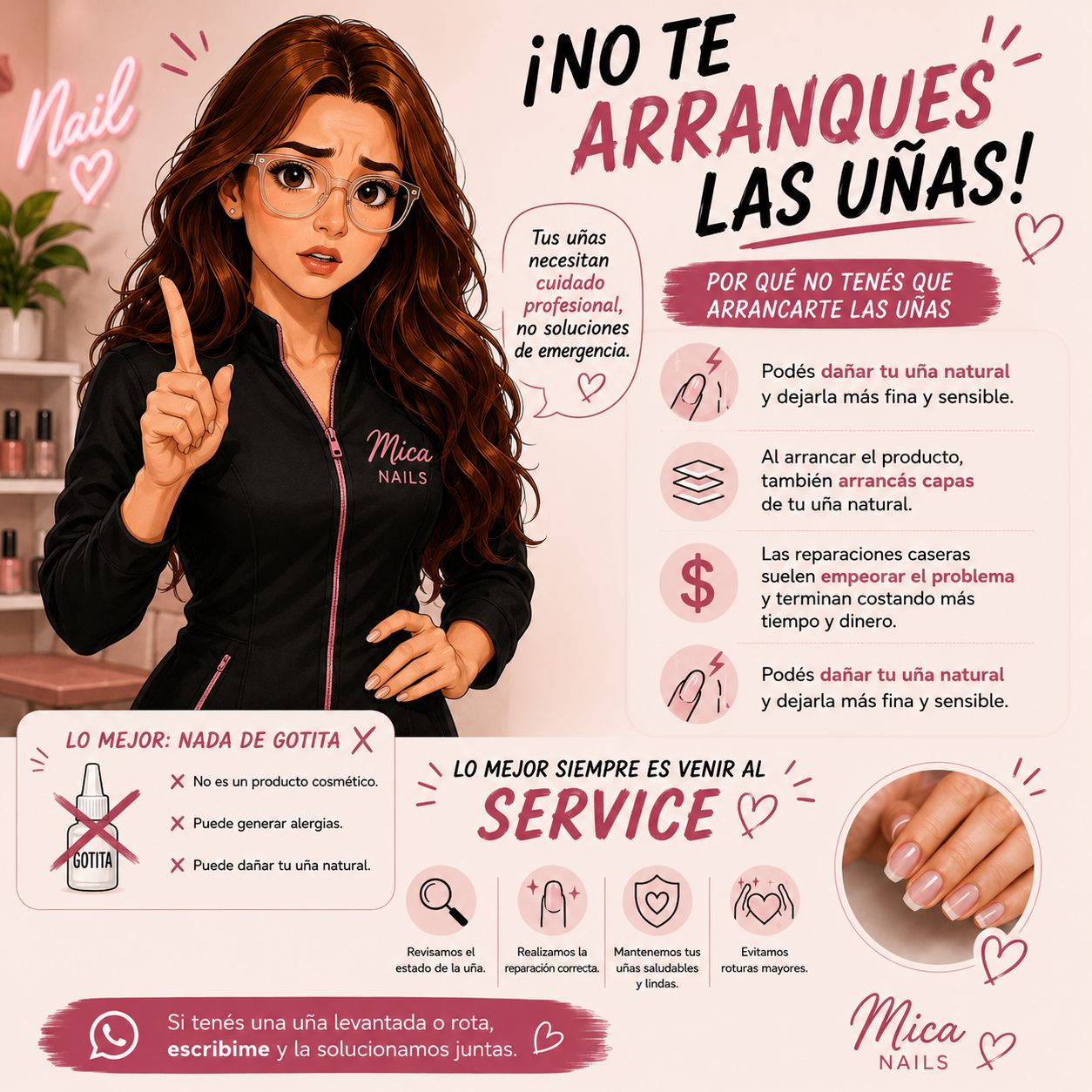 No te arranques las uñas - Mica Nails